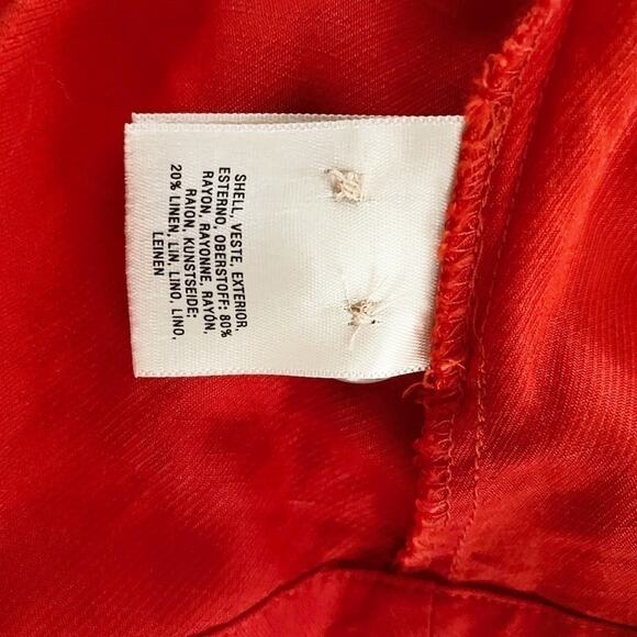 Anthropologie Maeve NWT Red Delia Tailored Blouse Size 2 - Picture 6 of 8